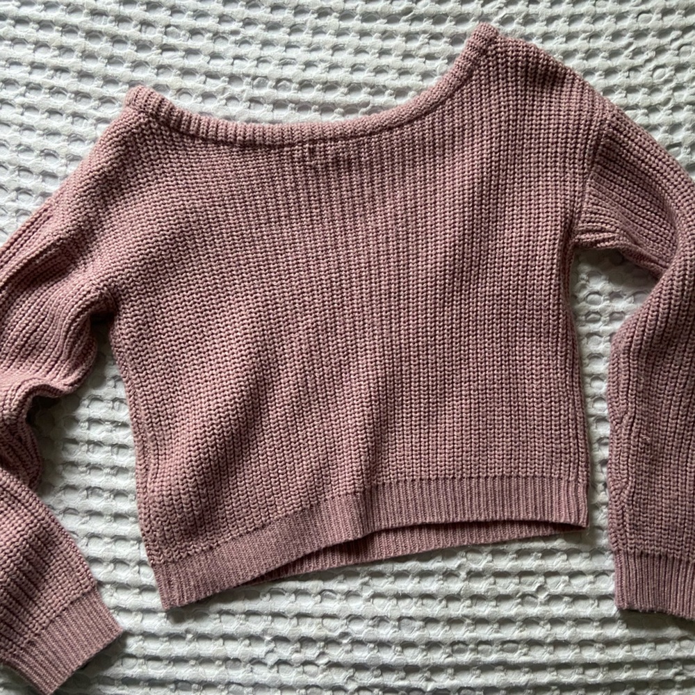 Missguided mauve off the shoulder sweater, size s/m, good condition - Picture 10 of 10